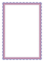 Vector frame for diploma or certificate. Template. Vector illustration.