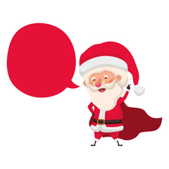 santa claus with speech bubble