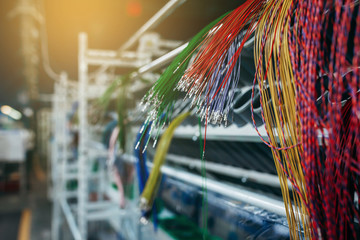 Computer cables at warehouse