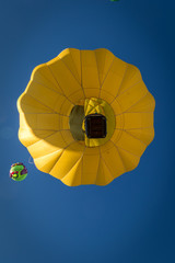 Looking Directly Up at Yellow Hot Air Ballon © Dallas