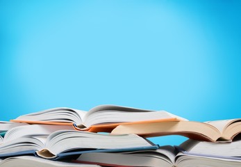 Books collection  isolated on  background.