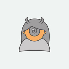 Cyclops Halloween colored icon. One of the Halloween collection icons for websites, web design, mobile app