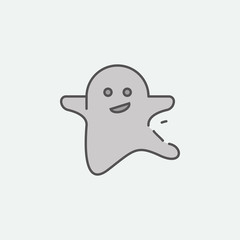 Halloween ghost colored icon. One of the Halloween collection icons for websites, web design, mobile app