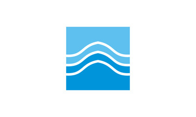 Obraz premium Blue wave logo