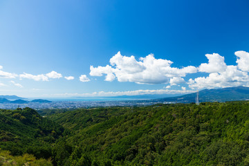 Fototapeta na wymiar 秋晴れの空　日本の風景