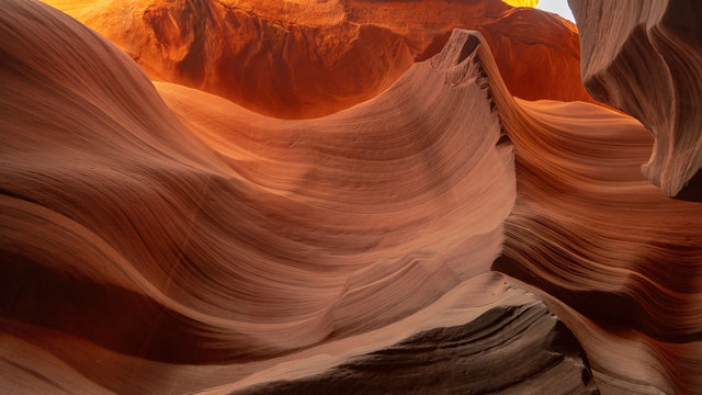 A strange orange sandstone ridge from the thw wall in Lower antelope