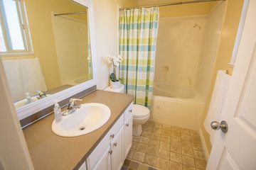 Bathroom with modern decor