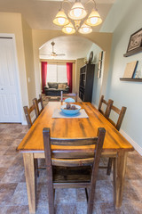 A Contemporary decorated dining room