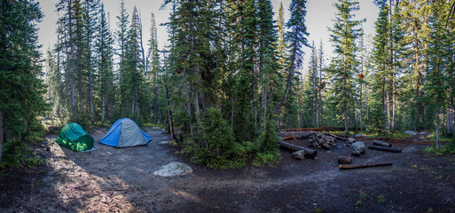 Panorama of a campground