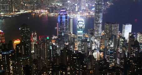 Hong Kong city at night