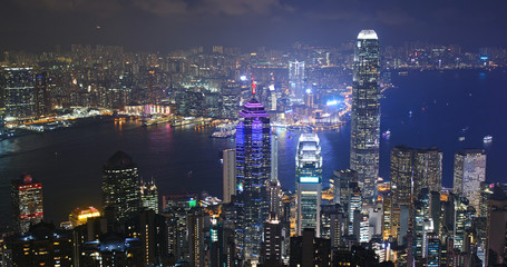 Fototapeta na wymiar Hong Kong landmark at night