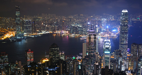 Fototapeta premium Hong kong landscape at night