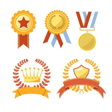 Awards of champion golden cup or goblet prize