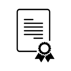 certificate outline icon vector