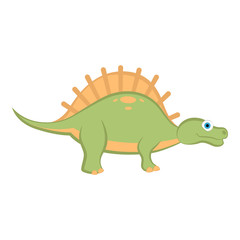 Cute dinosaur cartoon character. Vector illustration design