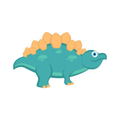 Cute dinosaur cartoon character. Vector illustration design