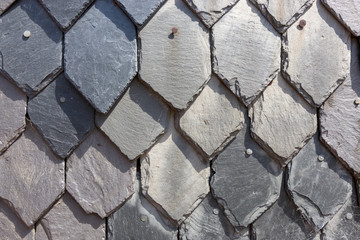 Texture and background of natural slate tiles