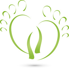 Füße, Physiotherapie, Podologie, Fußpflege, Logo