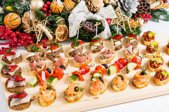 Christmas Appetizers On The Table