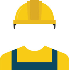 construction wear icon in flat style isolated vector illustration on white transparent background. Construction clothes. Construction worker.