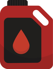 car oil icon in flat style isolated vector illustration on white transparent background. Car oil bottle