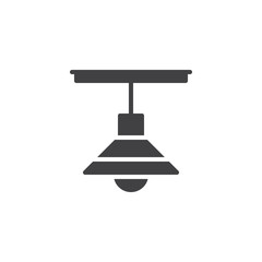 Ceiling lamp vector icon. filled flat sign for mobile concept and web design. Chandelier simple solid icon. Symbol, logo illustration. Pixel perfect vector graphics