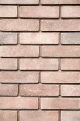 New bricks wall closeup