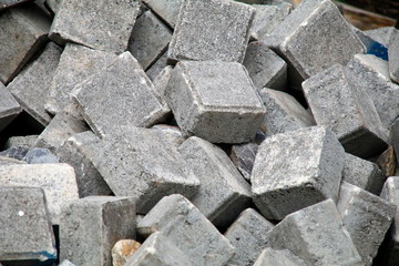 Stone bricks pile.