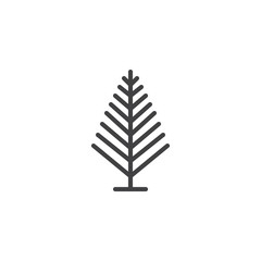 Needles tree vector icon. filled flat sign for mobile concept and web design. Decorative Christmas tree simple solid icon. Symbol, logo illustration. Pixel perfect vector graphics