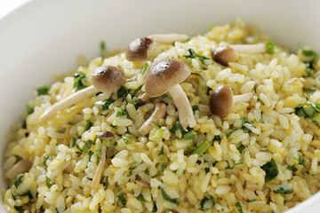 ほうれん草としめじのチャーハン