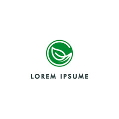 letter g, green nature logo template vector illustration