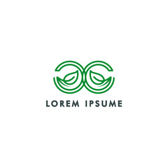 letter g, green nature logo template vector illustration