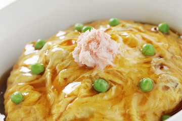 蟹玉の甘酢あんかけ丼
