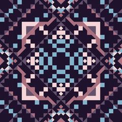 Tribal vector seamless pattern. Aztec fancy abstract geometric art print. Ethnic hipster backdrop. Wallpaper, cloth design, fabric, paper, cover, textile design template.
