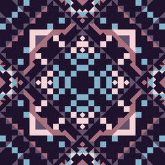 Tribal vector seamless pattern. Aztec fancy abstract geometric art print. Ethnic hipster backdrop. Wallpaper, cloth design, fabric, paper, cover, textile design template.
