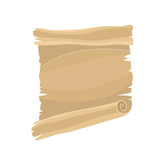 Old paper scroll, parchment vector Illustration on a white background