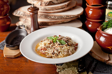 meat dish with noodles