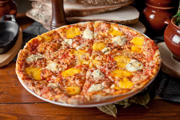 pizza on the table
