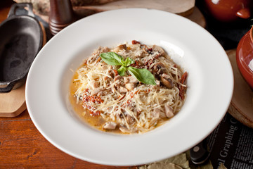 meat dish with noodles