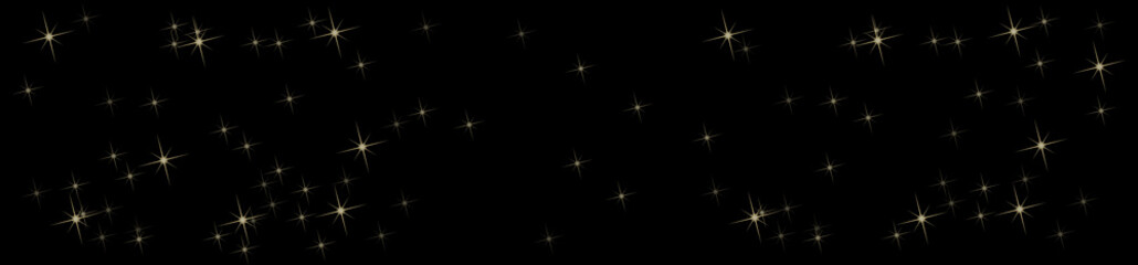 Fototapeta premium Header Christmas in black, empty background made with starry sky and blurry lights