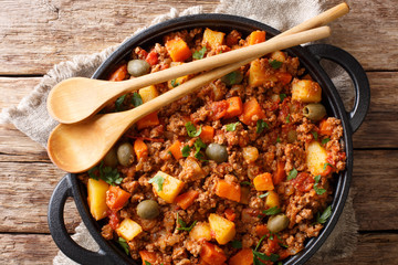 This picadillo recipe is an easy, warm and comforting Mexican dish made from ground beef and...