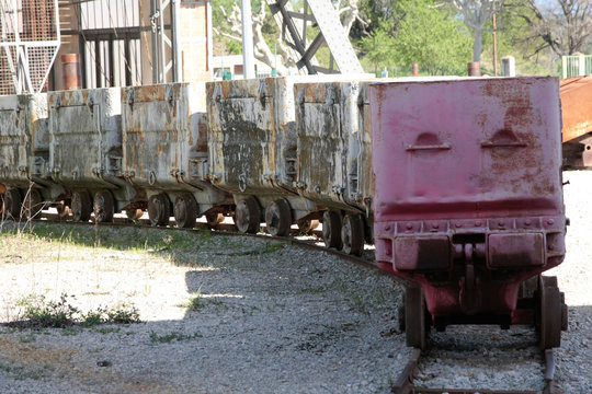Greasque France  10/25/2018. Old gear   in coal mine in Greasque, Provence France