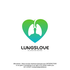 Lungs Love logo designs vector, Lungs Care designs template logo