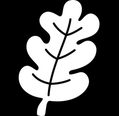 Winter Christmas leave White silhouette