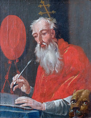 Saint Jerome altarpiece in the chapel of Saint George in Purga Lepoglavska, Croatia