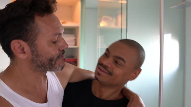 Portrait of Married Gay Couple at Home