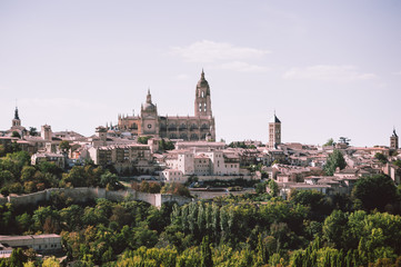 Fototapeta na wymiar Vista de Segovia, Spain