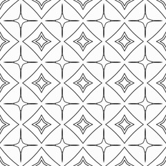 Black and white geometric background with thin lines. Seamless background in minimalist style.