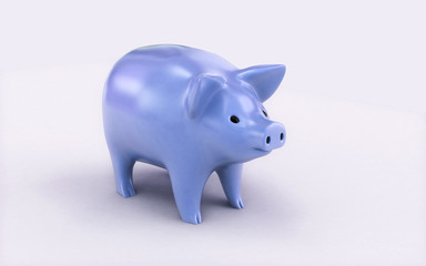 3d rendered Piggy bank isolated on white background