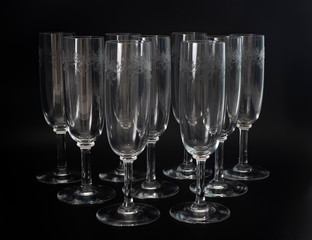 drinking glass in studio